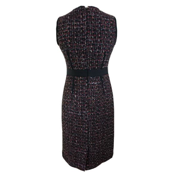 TALBOTS ~Woman Size 2Petite~ Black/Multi Color Wool Blend Dress Sleeveless Lined - Picture 5 of 12